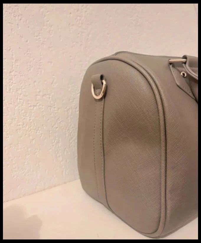 TOTEM large format grey structured bowling handbag – photo 5